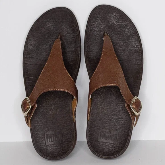 FitFlop Womens Sandals The Skinny Minimalist Casual Boho Coastal Brown Size 7 AR - Picture 7 of 7